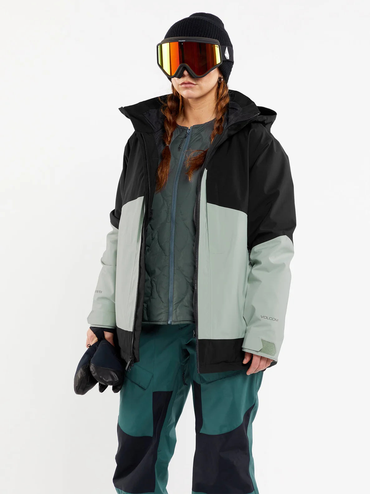 Volcom AW 3-in-1 GoreTex Women's Snowboard Jacket - Sage Frost