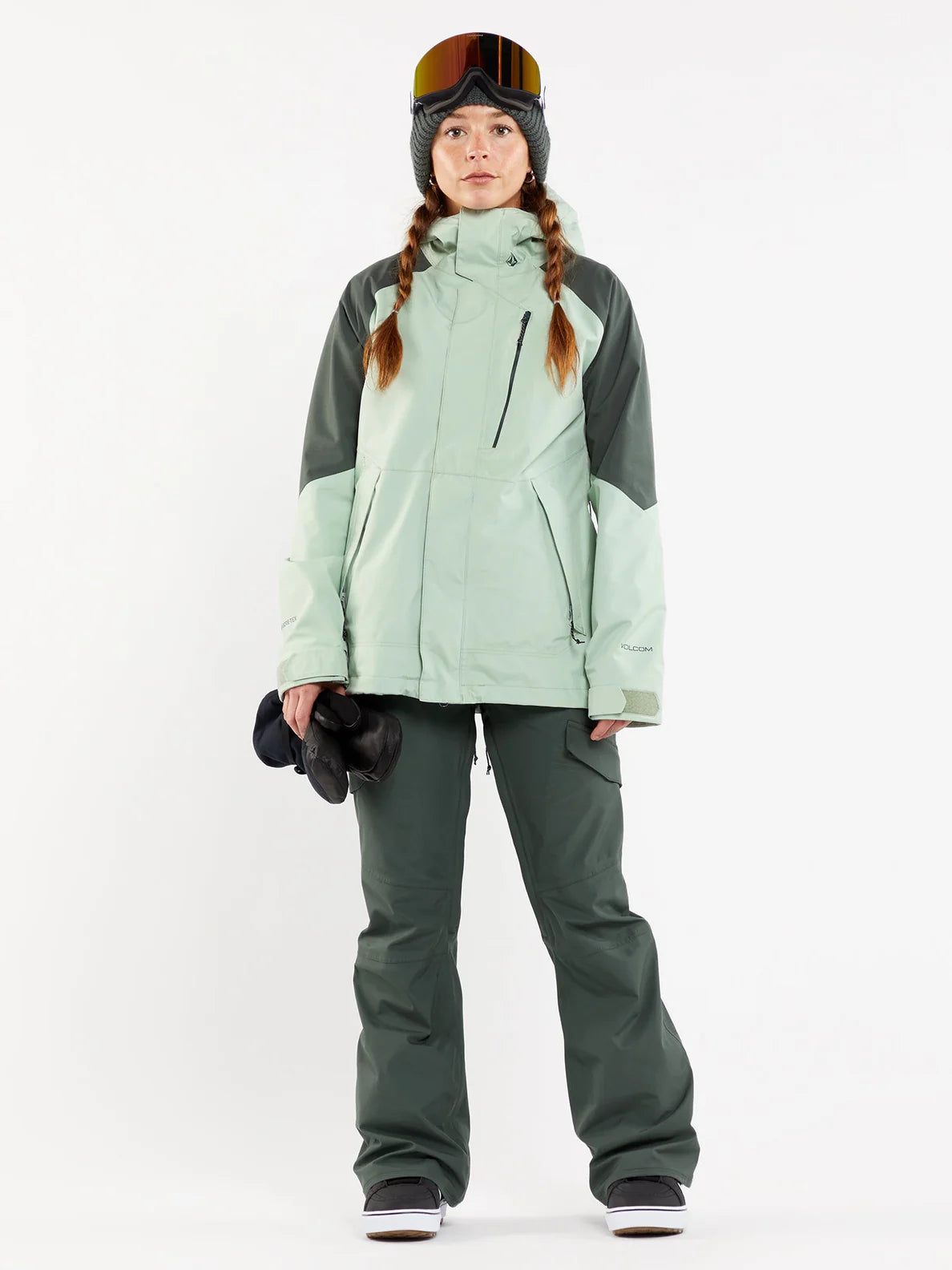 Volcom V.Co Aris Insulated GoreTex Damen-Snowboardjacke – Sage Frost