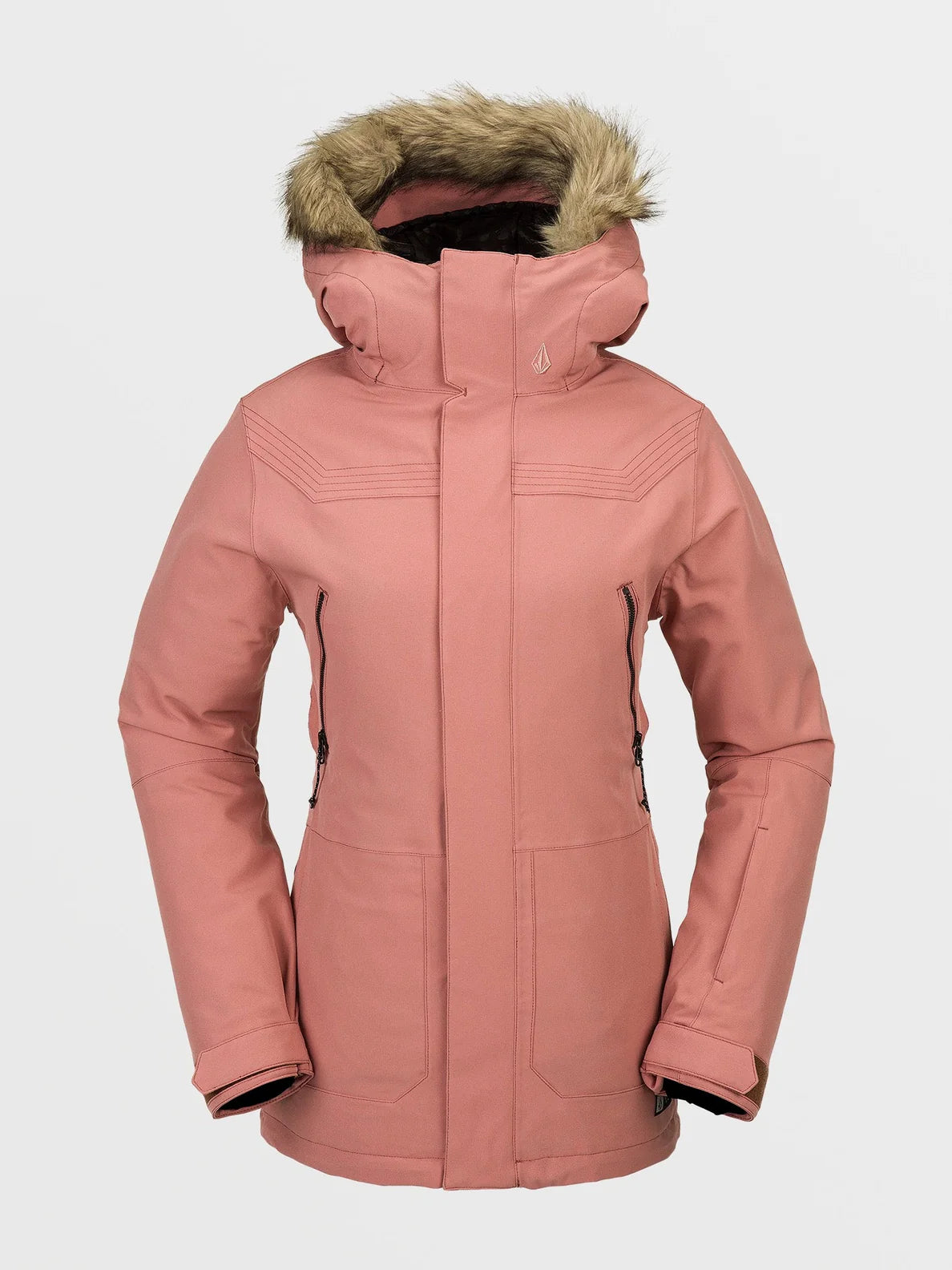 Jaqueta de snowboard feminina Shadow Insulated da Volcom - Earth Pink