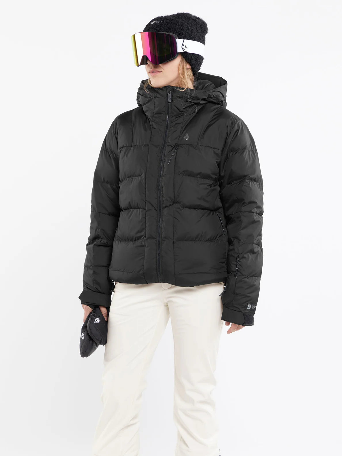 Jaqueta de snowboard feminina Volcom Puffleup - Preto