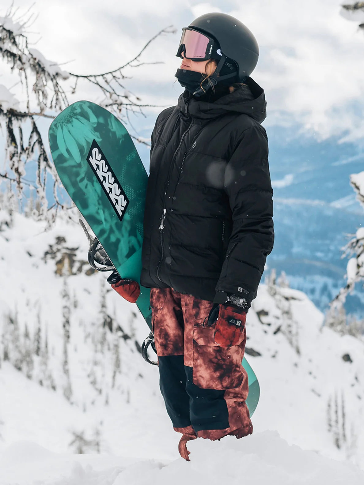 Jaqueta de snowboard feminina Volcom Puffleup - Preto