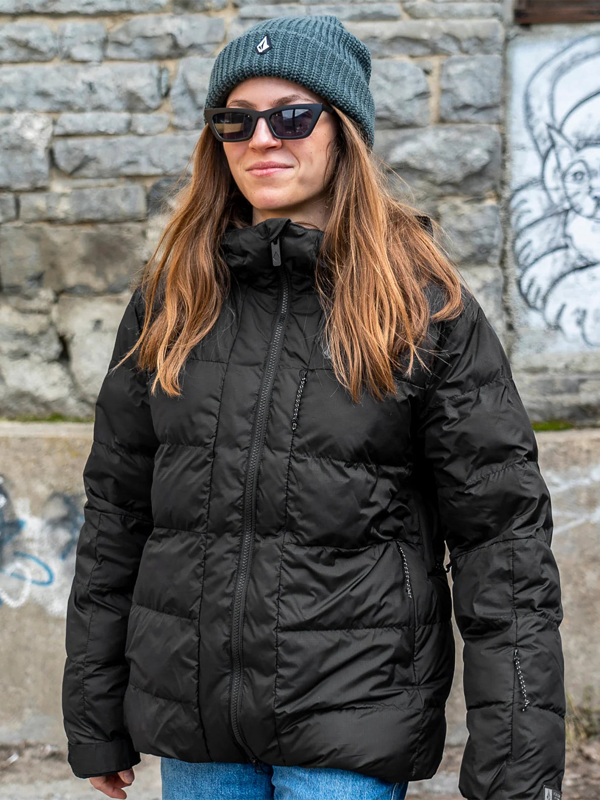 Jaqueta de snowboard feminina Volcom Puffleup - Preto | Novos produtos | Produtos mais recentes | Produtos mais vendidos | Produtos mais vendidos | surfdevils.com