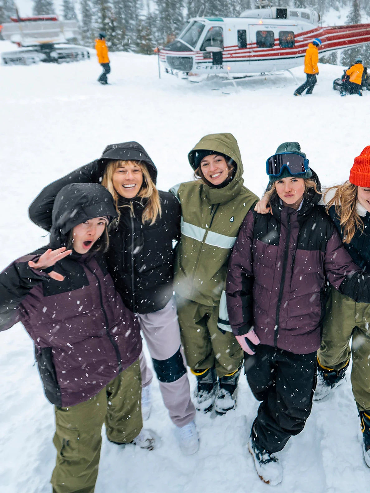 Jaqueta de snowboard feminina Volcom Puffleup - Blackberry