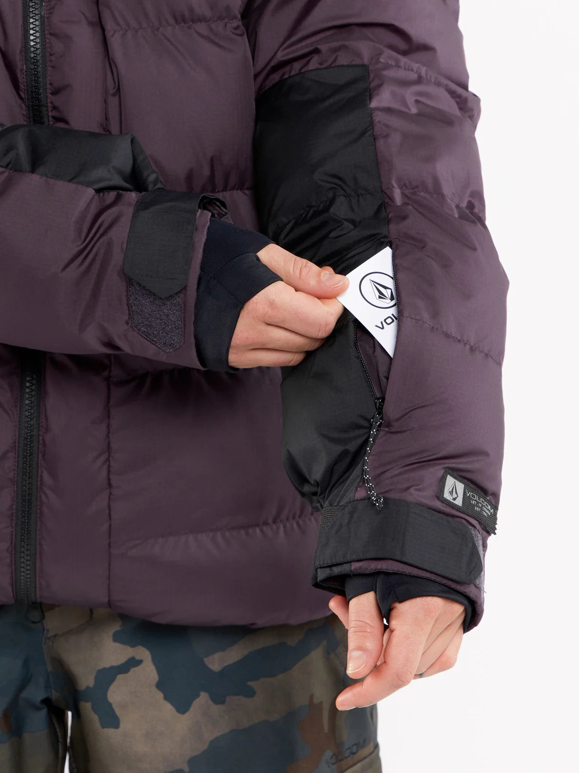 Jaqueta de snowboard feminina Volcom Puffleup - Blackberry