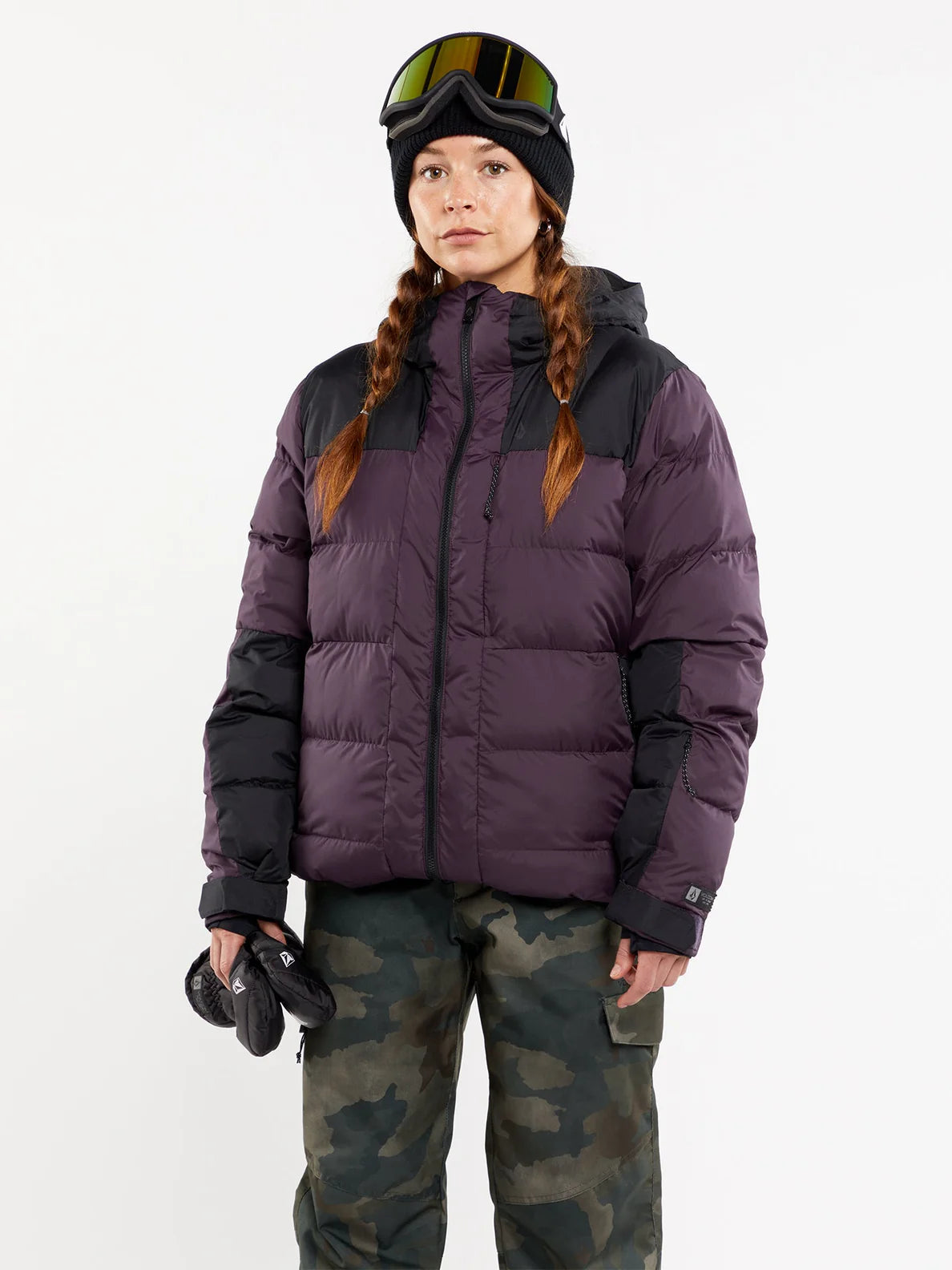 Veste de snowboard pour femmes Volcom Puffleup - Blackberry