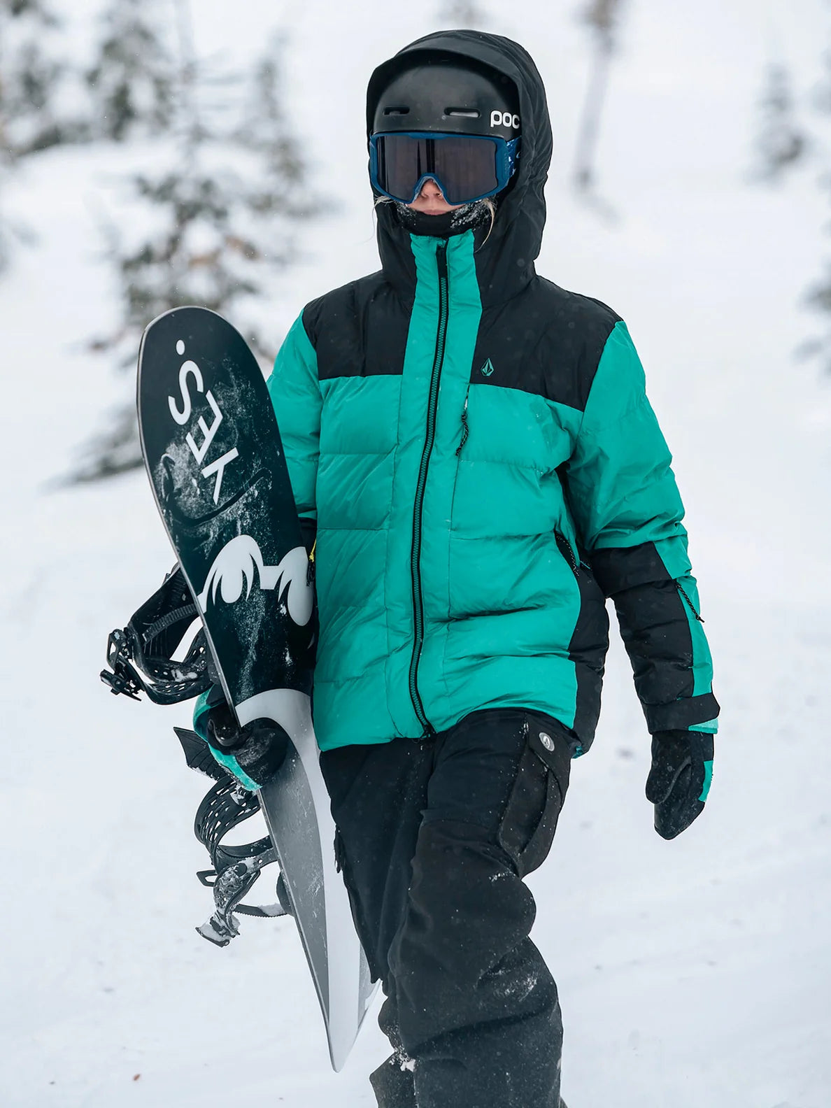 Jaqueta de snowboard Volcom Puffleup - Verde Vibrante