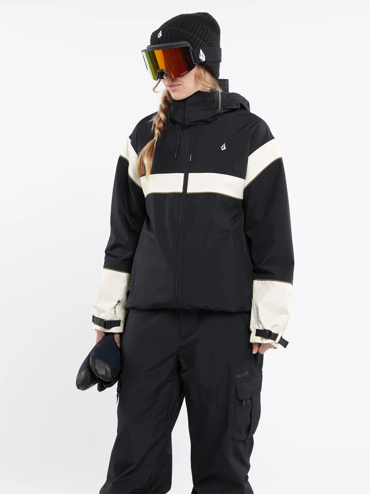 Jaqueta de snowboard feminina Volcom Melancon Gore-Tex - Preto