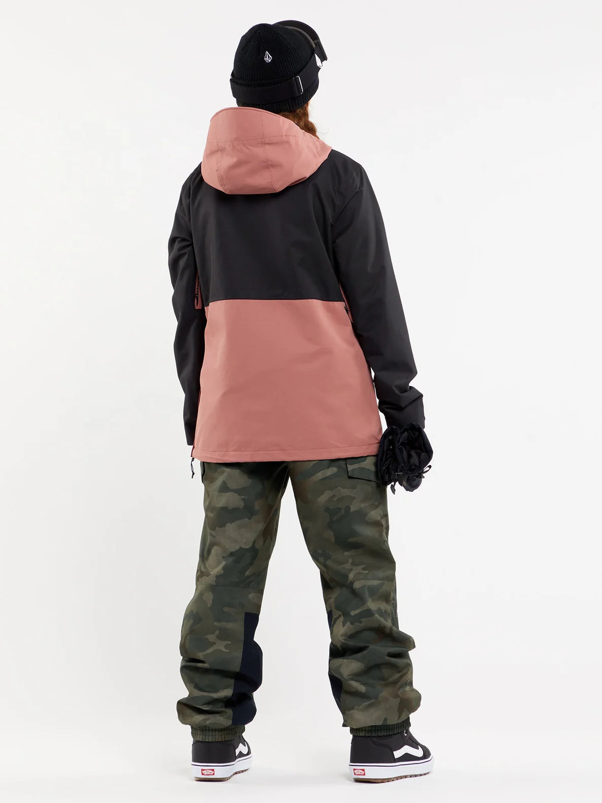 Jaqueta de snowboard feminina Volcom Ashfield Pullover - Earth Pink