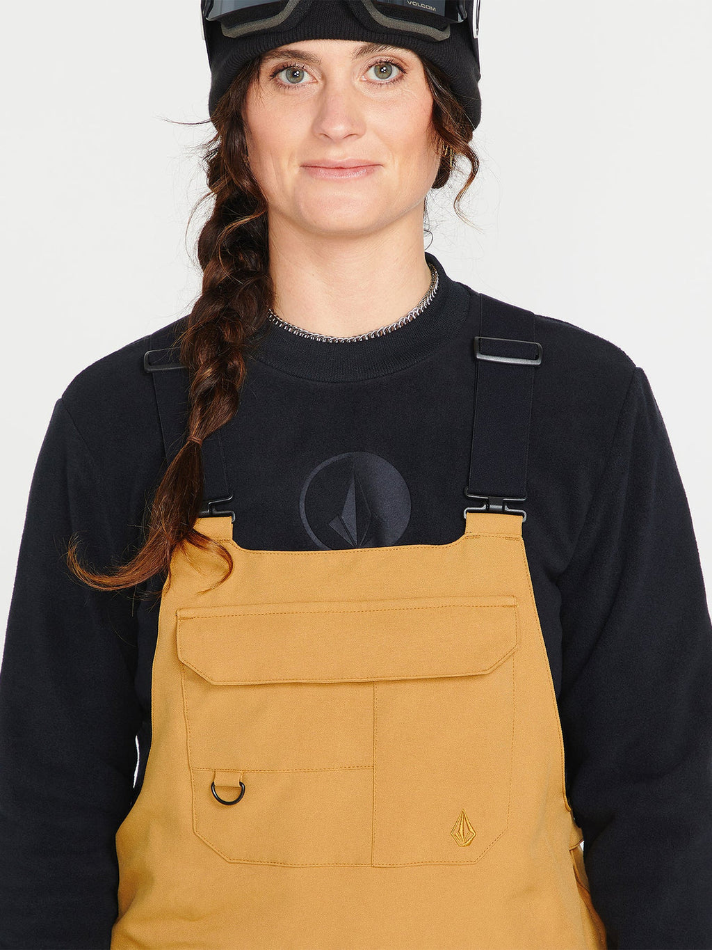 Volcom Creston 3D Stretch Bib Overall Damen Snowboardhose – Karamell