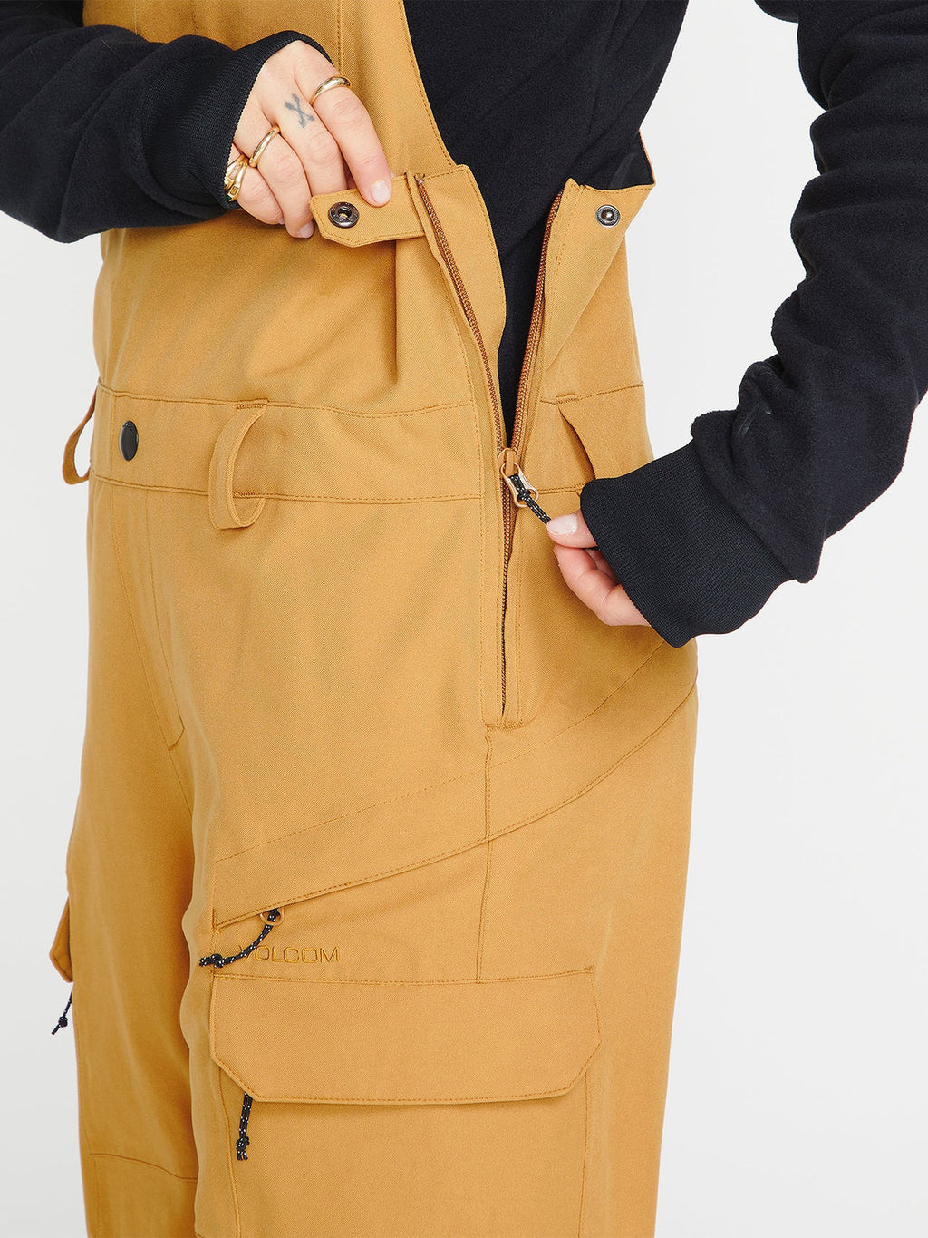 Volcom Creston 3D Stretch Bib Overall Damen Snowboardhose – Karamell