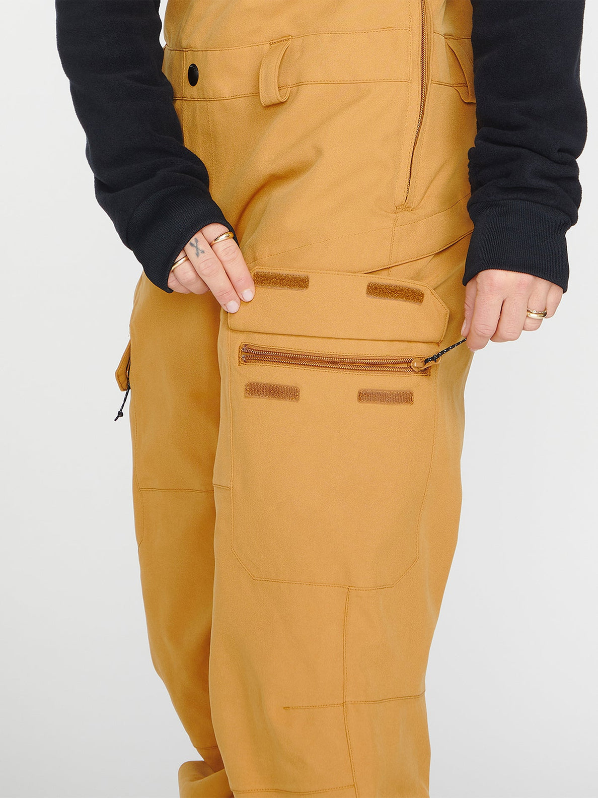 Volcom Creston 3D Stretch Bib Overall Damen Snowboardhose – Karamell