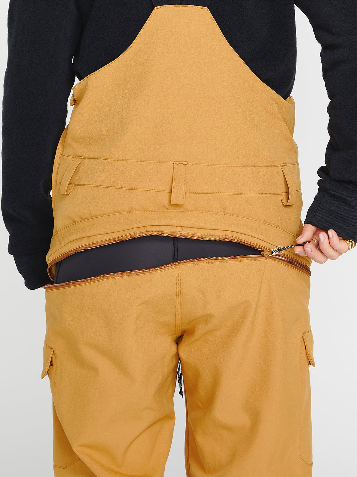 Pantalón de snowboard Mujer Volcom Creston 3D Stretch Bib Overall - Caramel | surfdevils.com