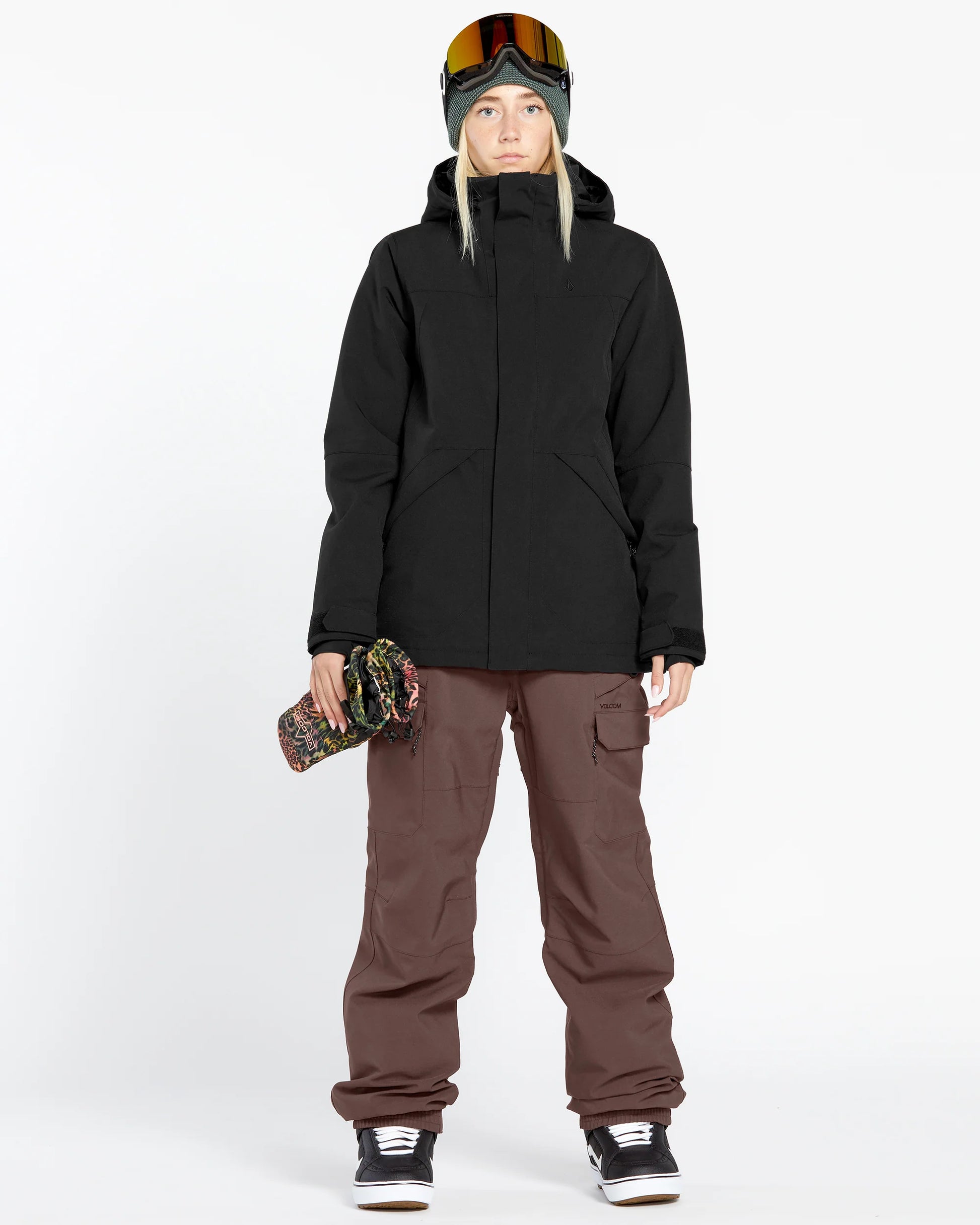 Peto de snowboard Mujer Volcom Creston 3D Stretch - Mahogany | Best selling products | surfdevils.com