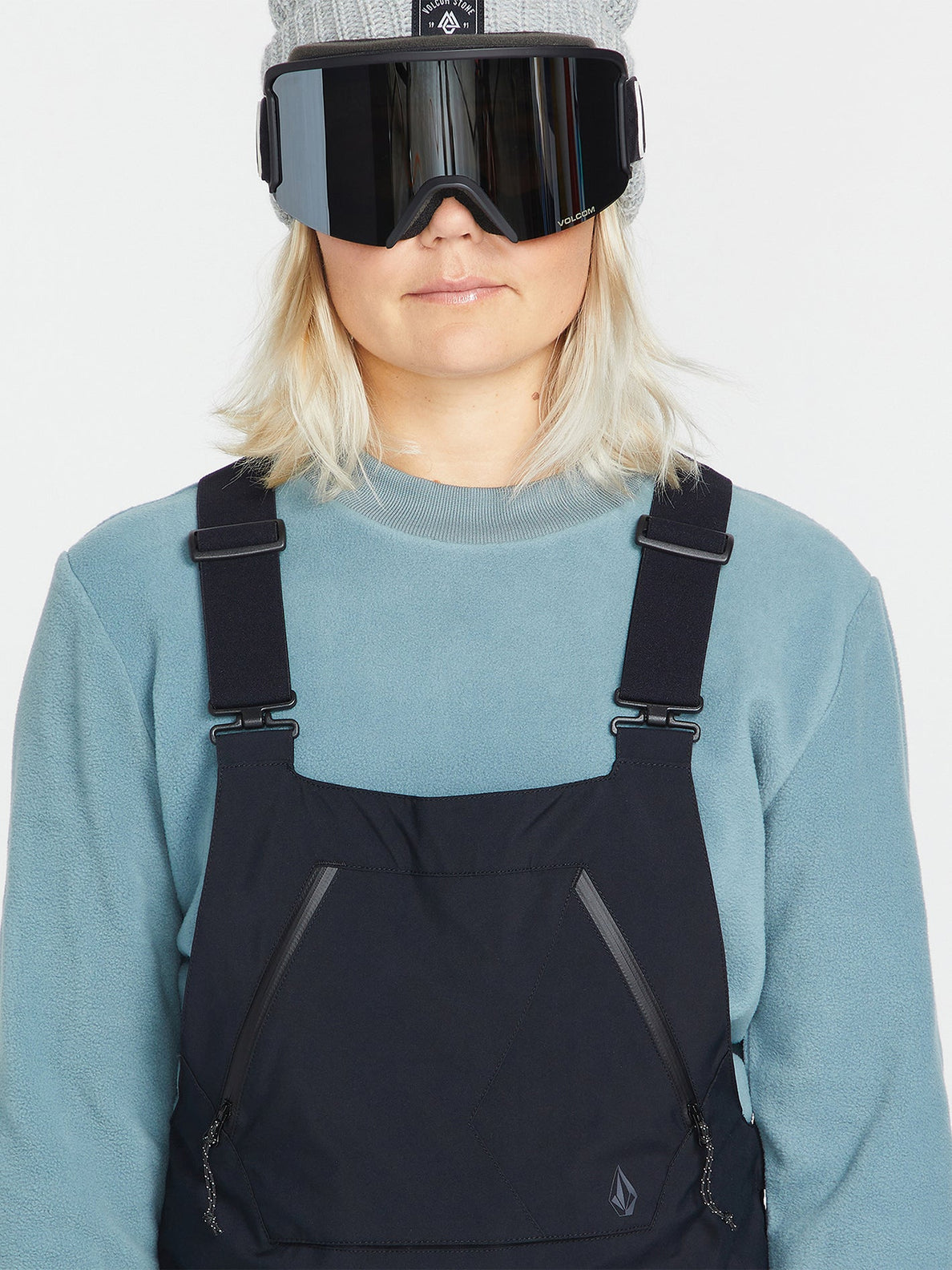 Pantalon de snowboard pour femmes Volcom Elm Stretch Gore-Tex Bib Overall - Noir