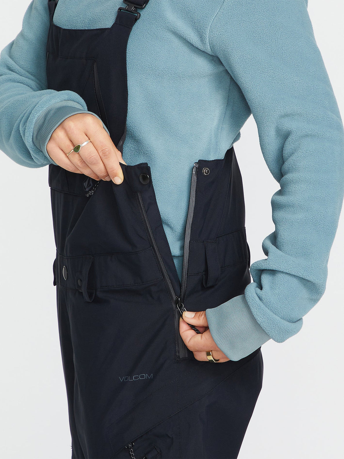 Pantalon de snowboard pour femmes Volcom Elm Stretch Gore-Tex Bib Overall - Noir