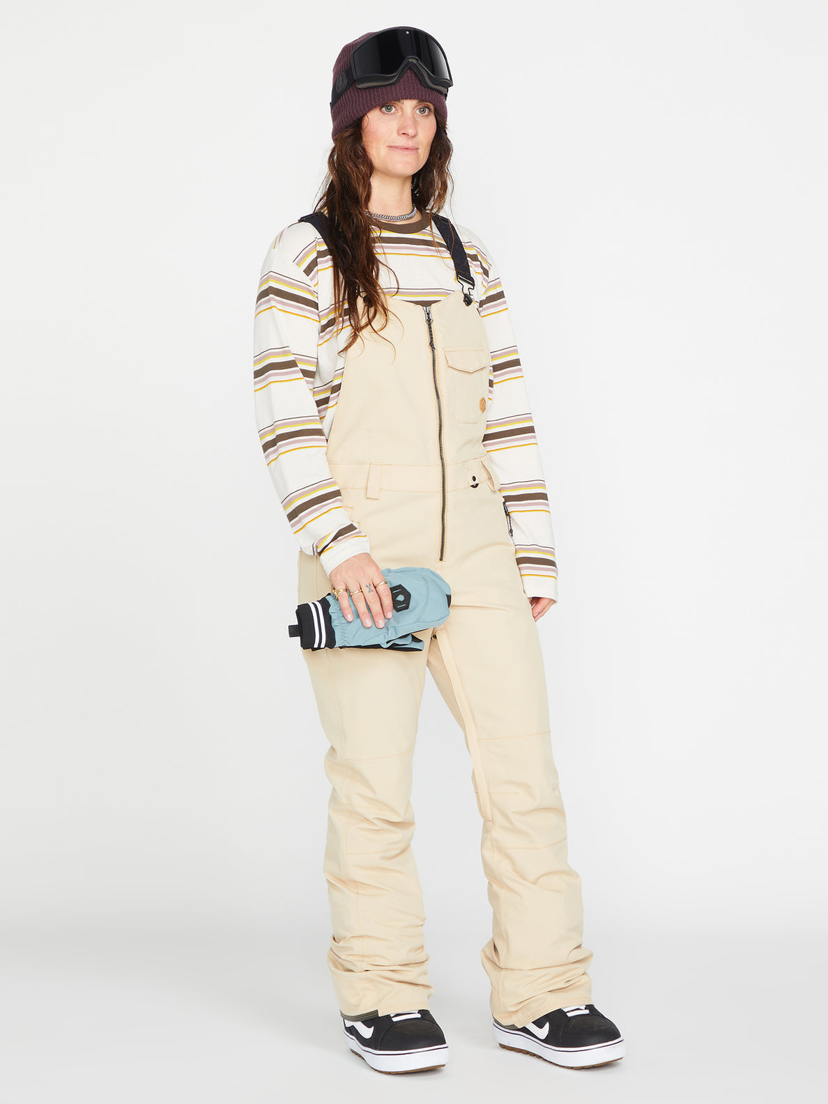 Pantalón de snowboard Mujer Volcom Swift Bib Overall - Sand