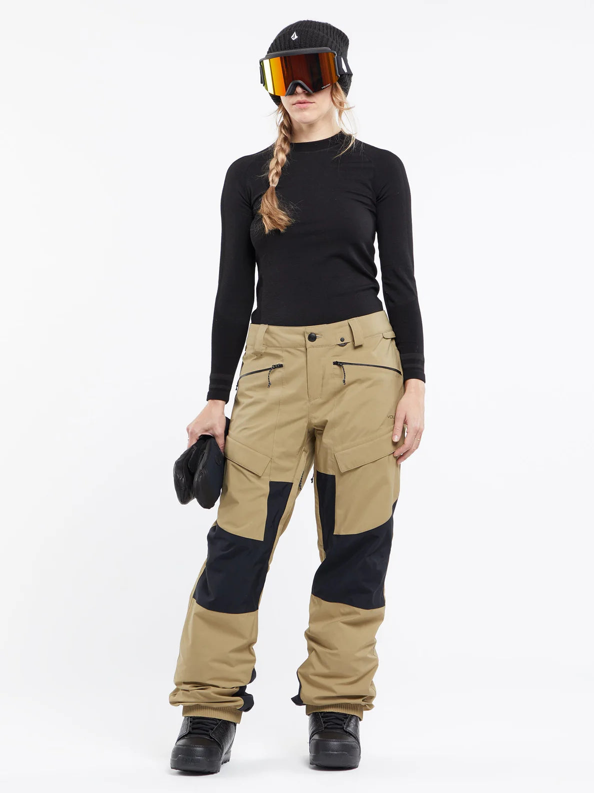 Volcom V.Co AT Stretch GoreTex Damen-Snowboardhose – Dunkelkhaki