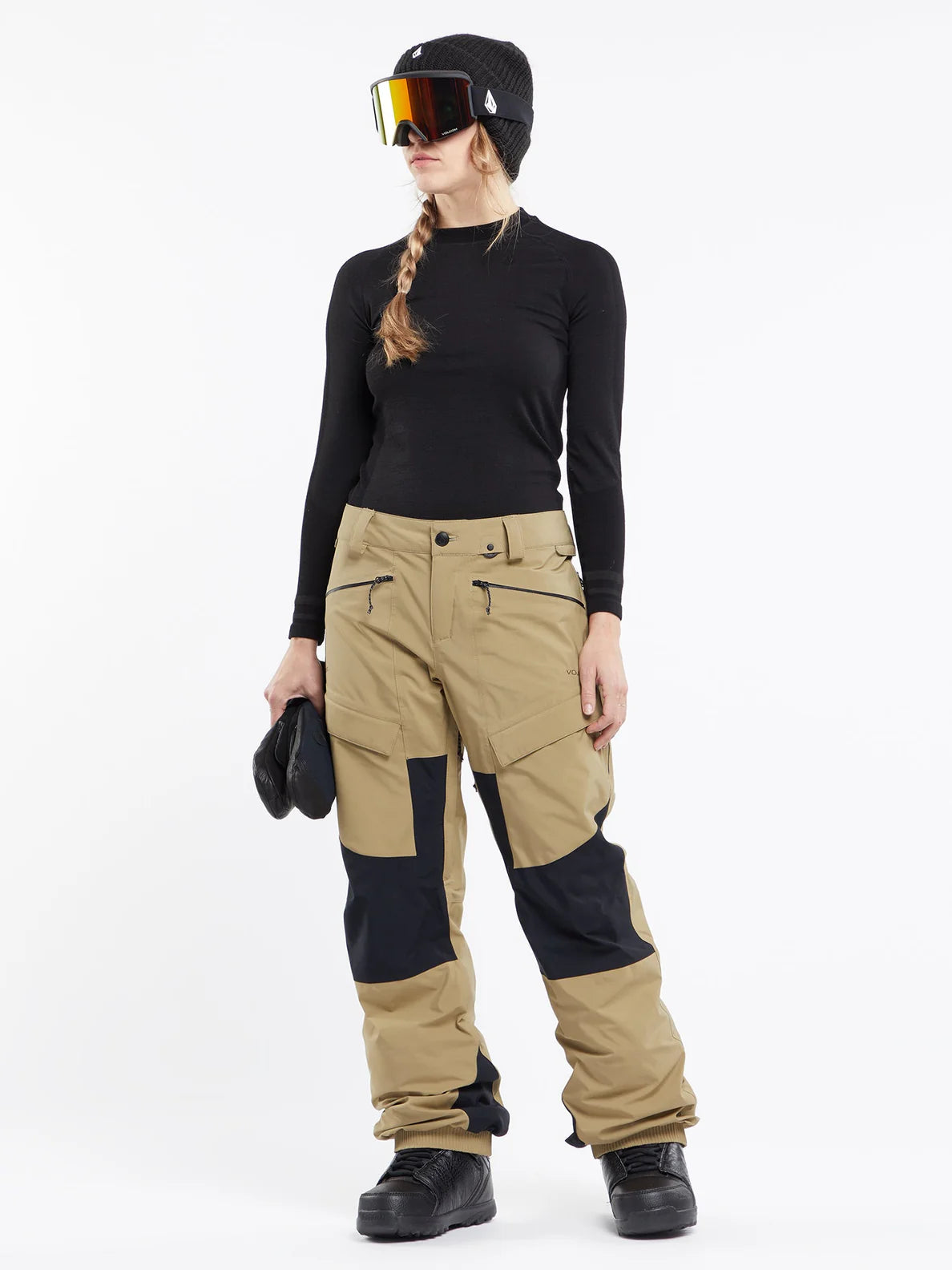 Volcom V.Co AT Stretch GoreTex Damen-Snowboardhose – Dunkelkhaki