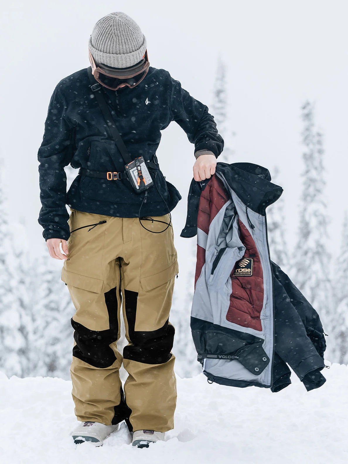 Volcom V.Co AT Stretch GoreTex Women's Snowboard Pants - Dark Khaki | Collection_Zalando | Gore-Tex Snowboard | Snowboard Shop | Volcom Shop | Women's snowboard pants | surfdevils.com