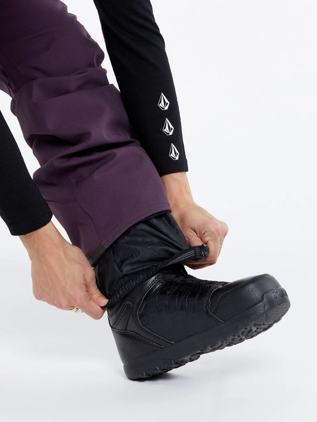 Bavaglino da snowboard da donna Volcom Swift Bib - Nero