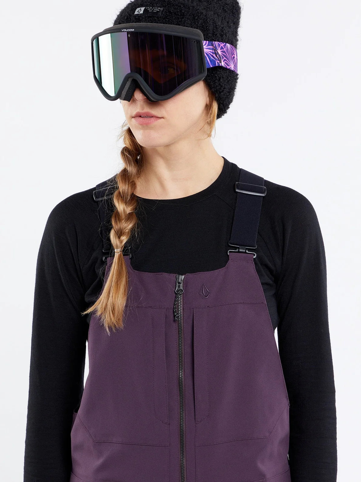 Peto de snowboard Mujer Volcom Swift Bib - Blackberry