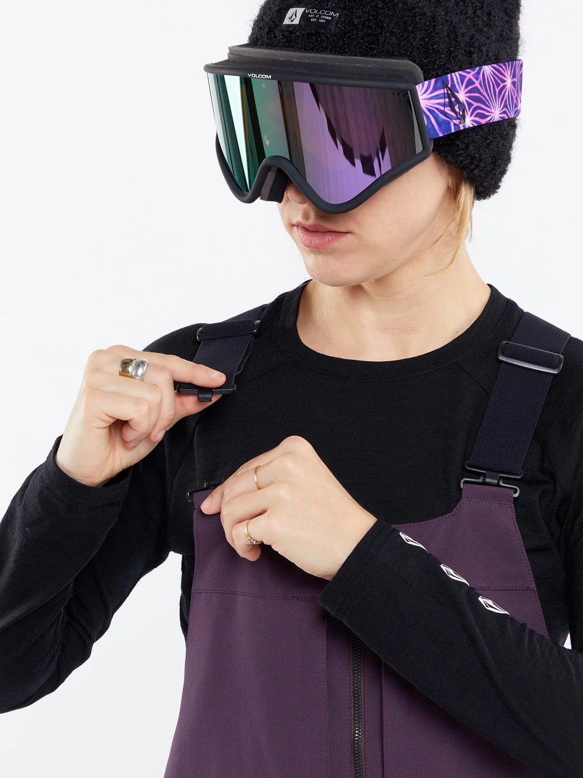 Babador de snowboard feminino Volcom Swift Bib - Blackberry