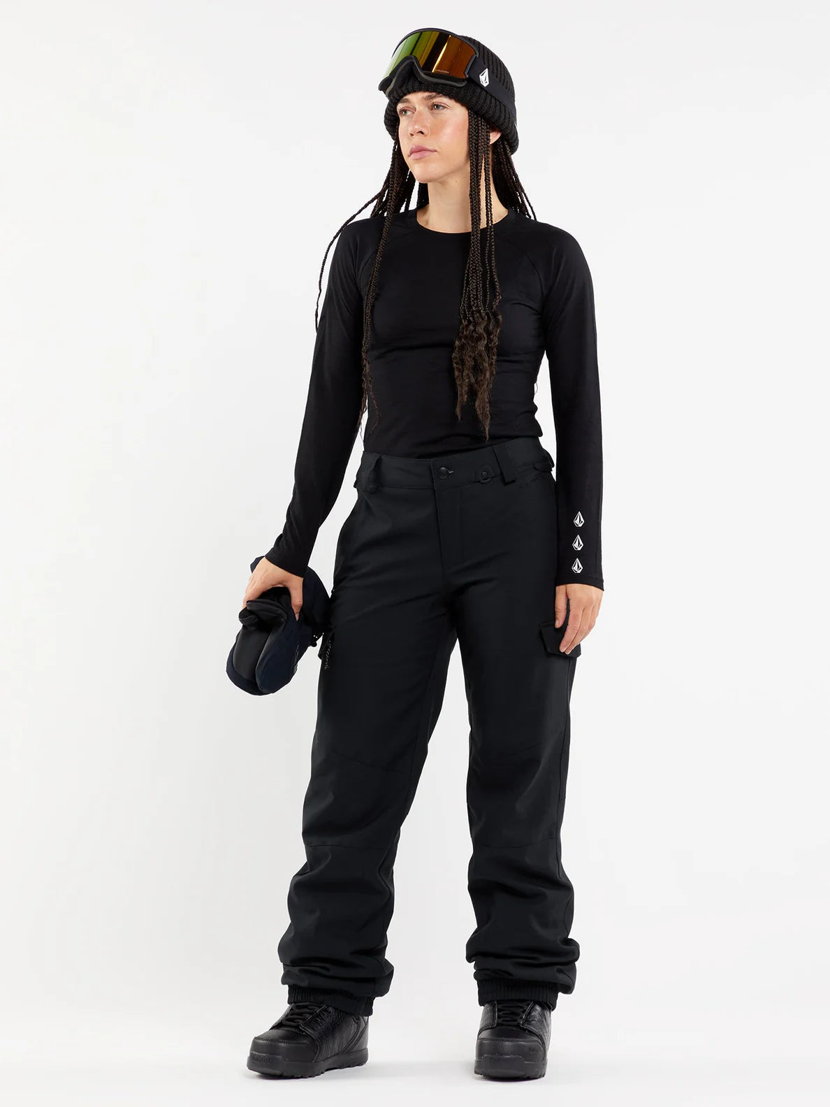 Pantaloni da snowboard da donna Volcom Wildling - neri