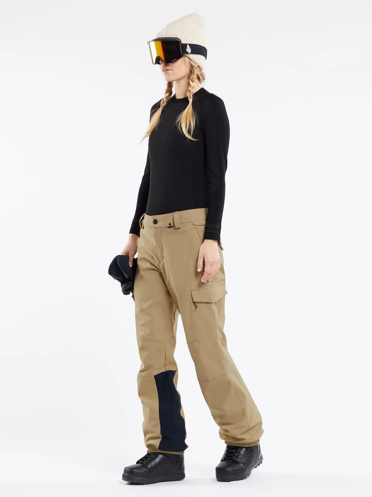 Pantalón de snowboard Mujer Volcom Wildling - Dark Khaki