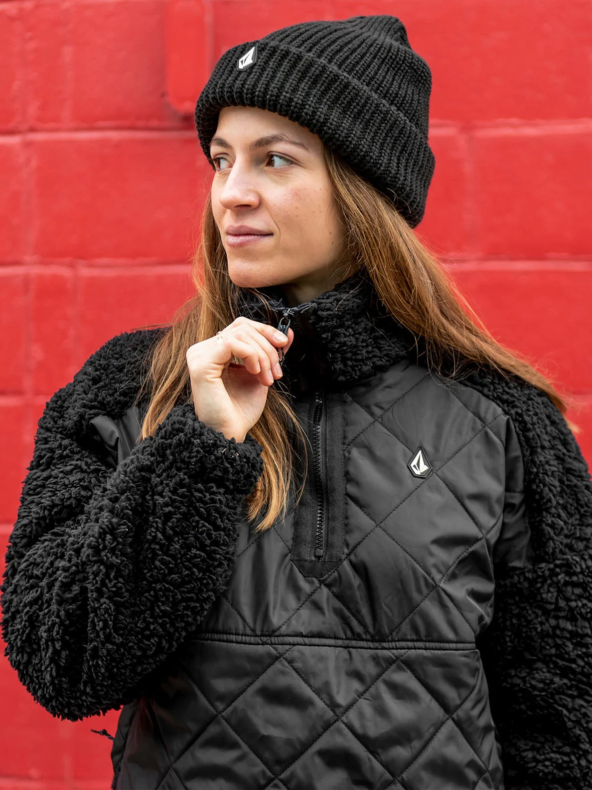 Volcom Ferron Pullover Fille Doublure Technique - Noir