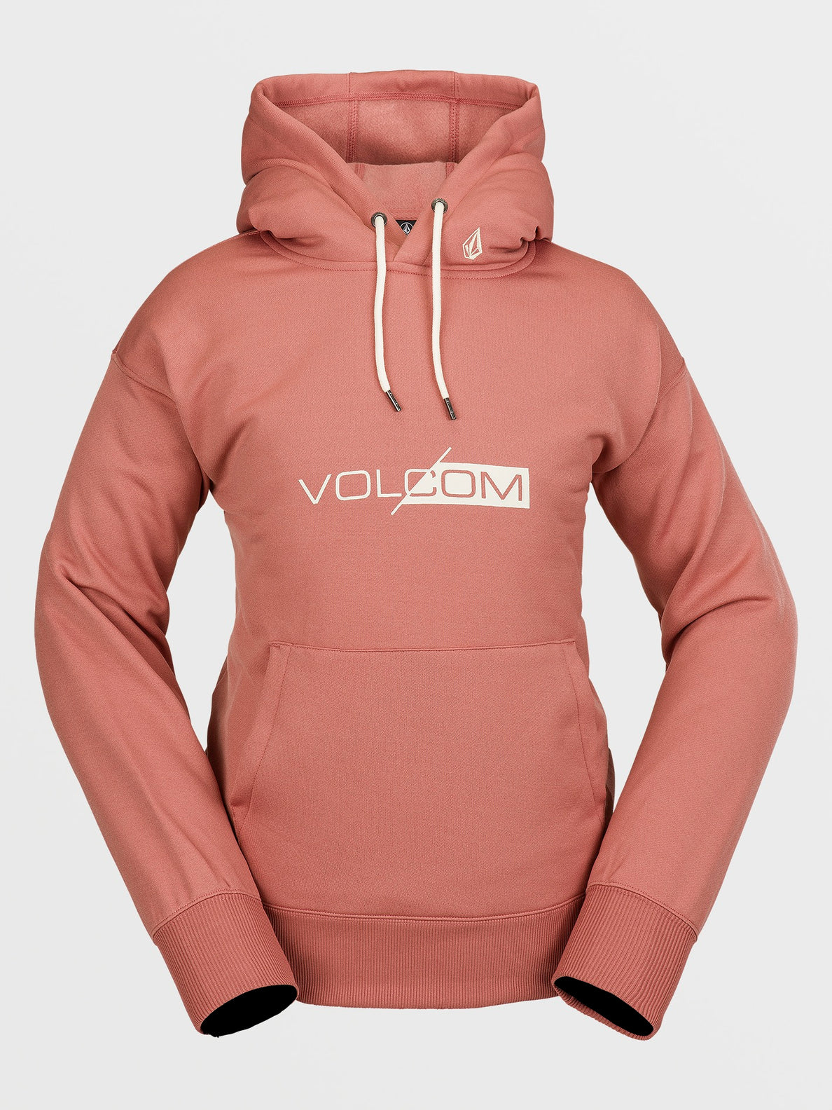 Felpa tecnica da ragazza Volcom Core Hydro con cappuccio | Terra rosa