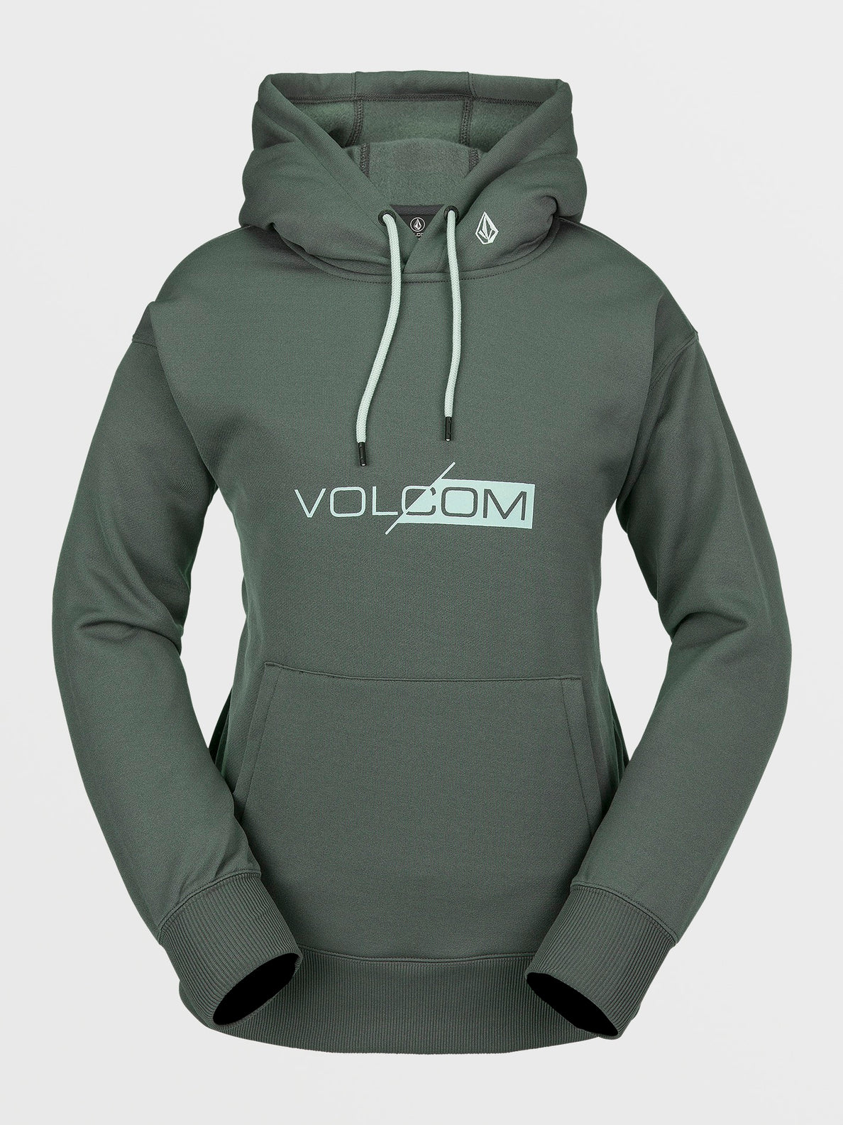 Felpa tecnica da ragazza Volcom Core Hydro con cappuccio | Eucalipto