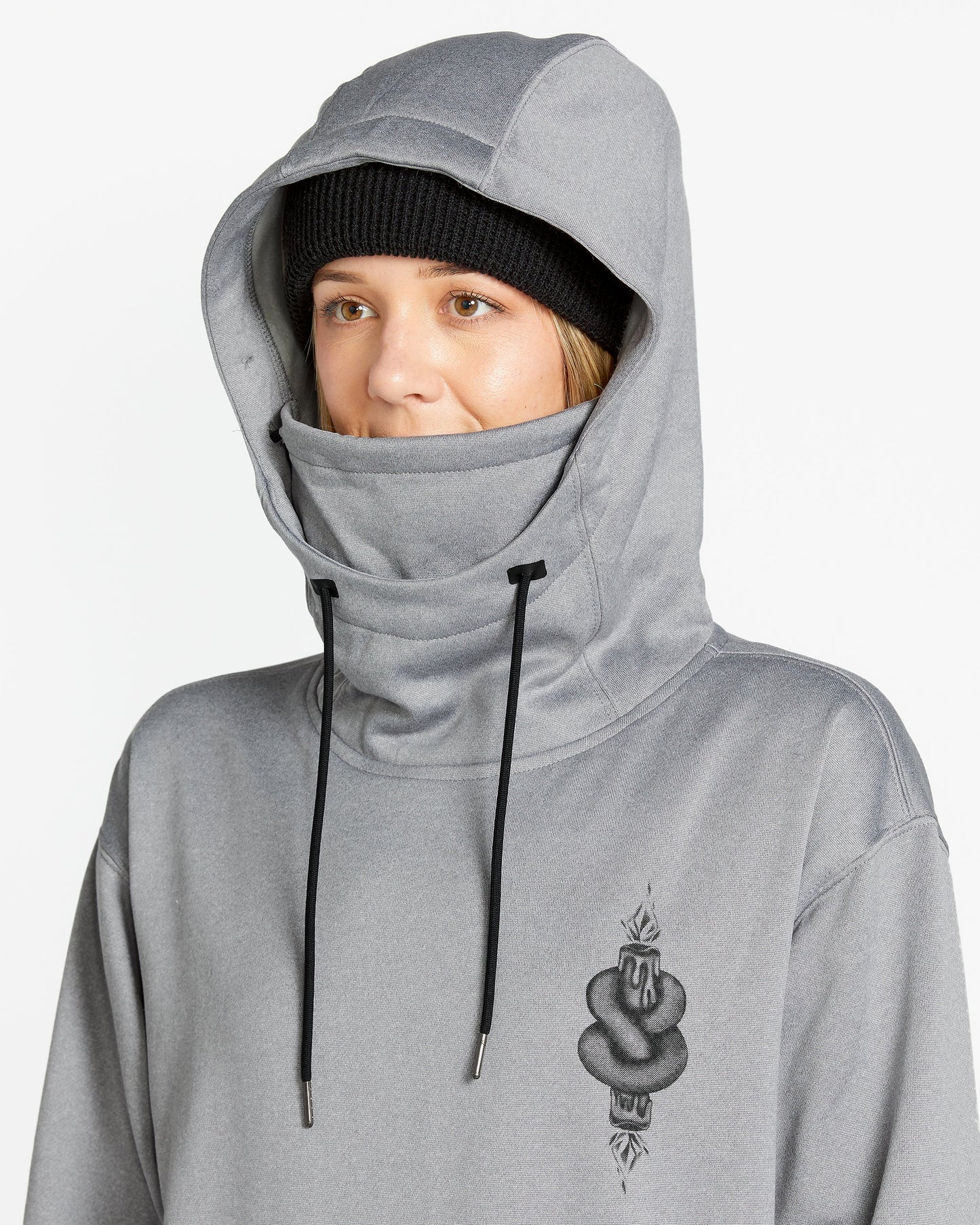 Sudadera Técnica con capucha Mujer Volcom Riding Hydro - Heather Grey