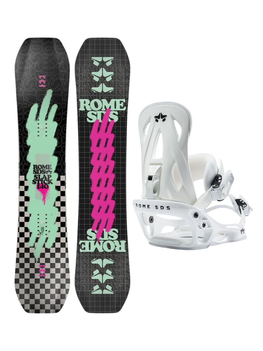 Pacchetto snowboard: Kids Rome Slapstick 145 + Rome Shift