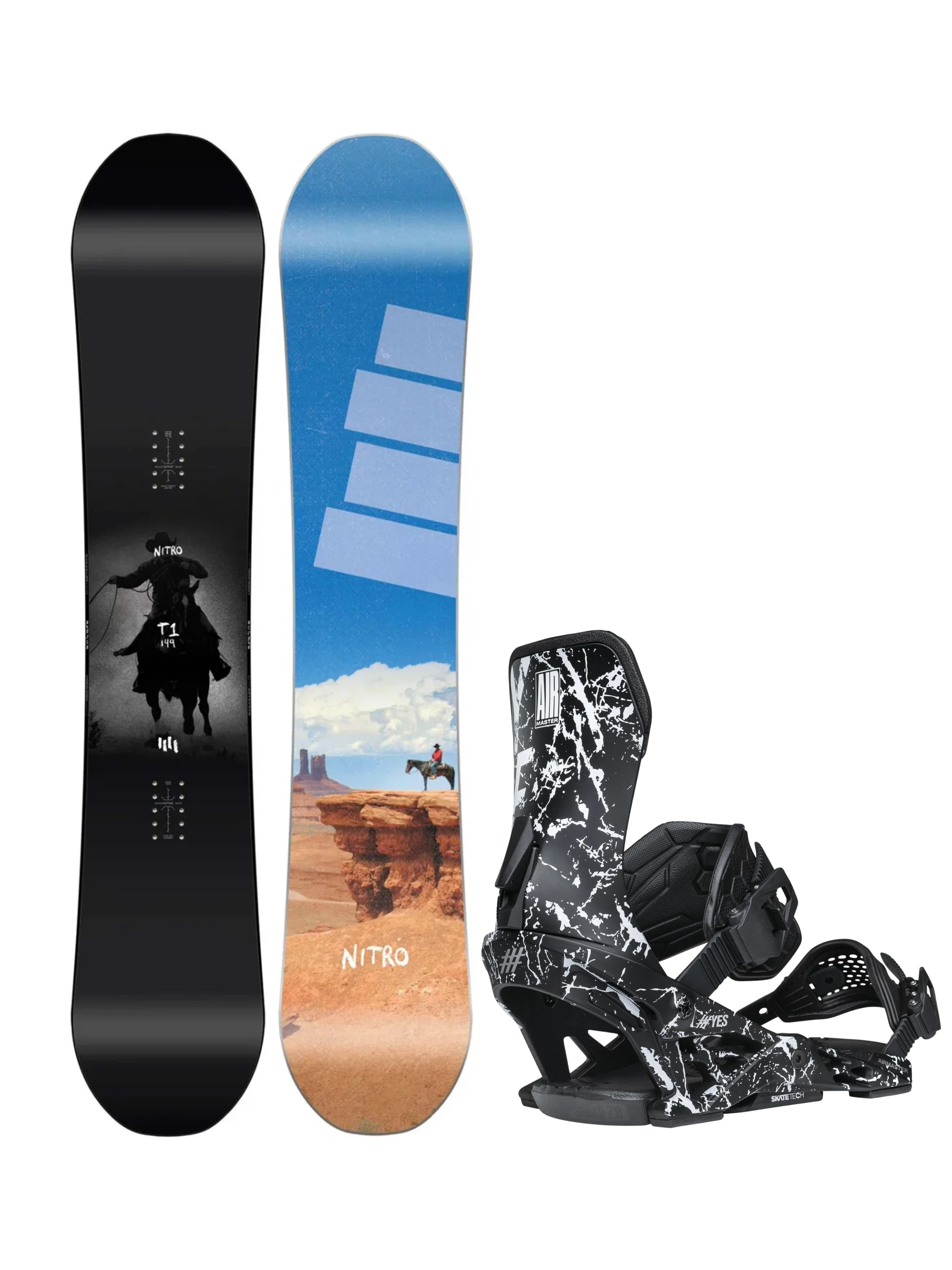 Pack Snowboard Nitro T1 (158) + Yes Airmaster M (40-43)