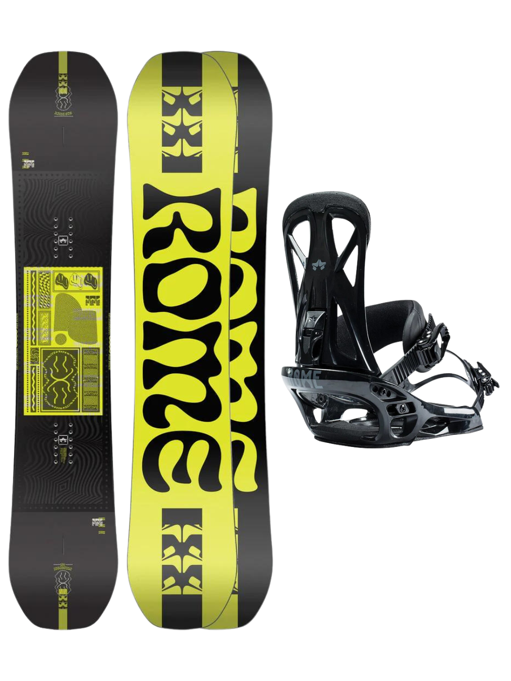 Snowboard-Paket: Rome Mechanic 156 + Rome United