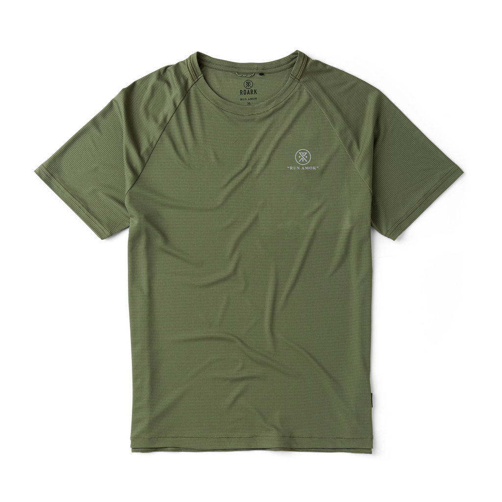 Roark Alta Elite Trail Short Sleeve Tee short sleeve tees hombre | Light Military