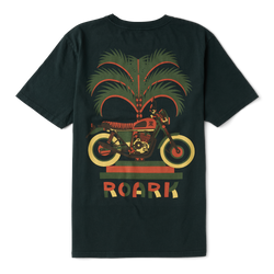 Roark Moto Palm Premium Tee camiseta manga corta hombre | Washed Black