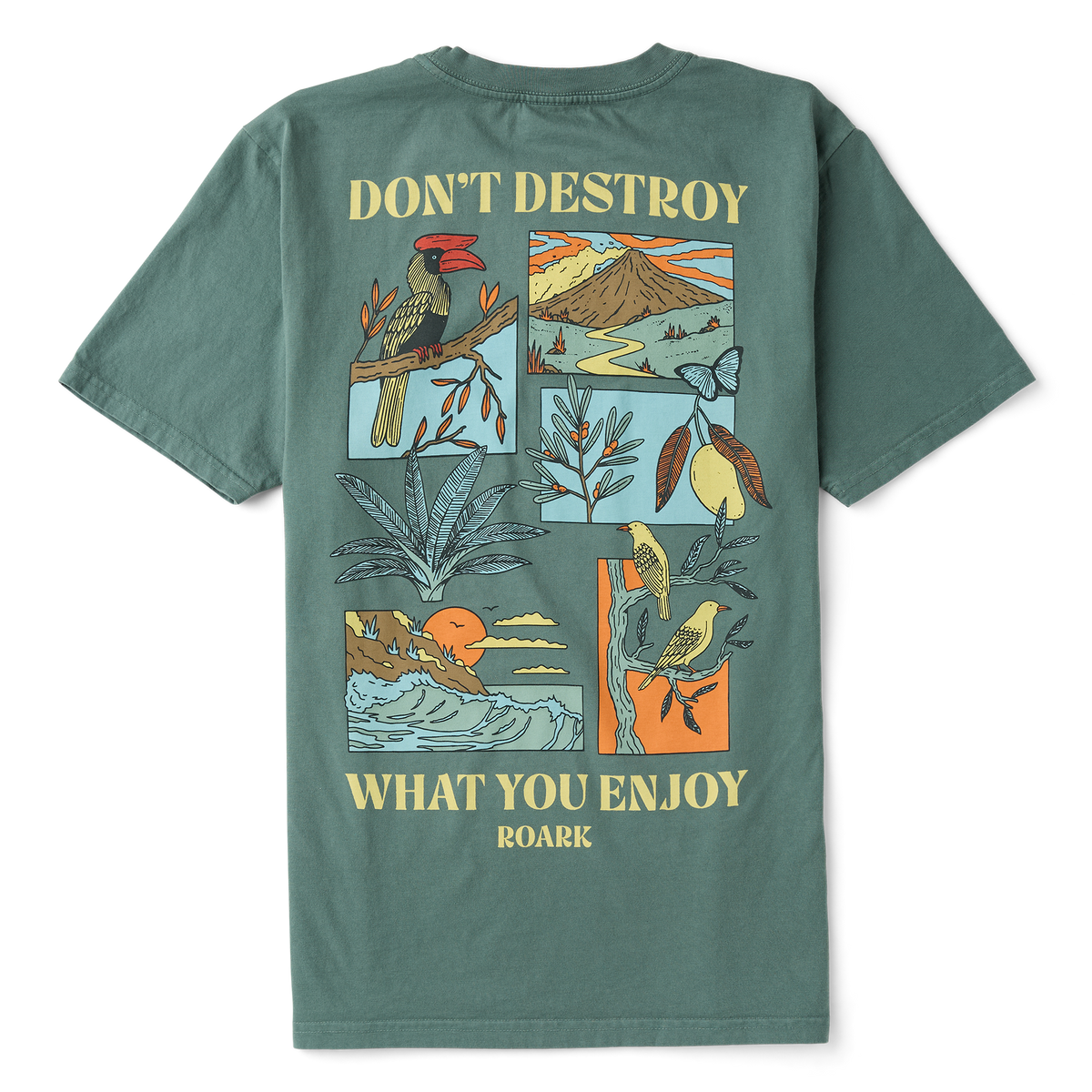 Roark Enjoy Premium Tee camiseta manga corta hombre | Slate Green