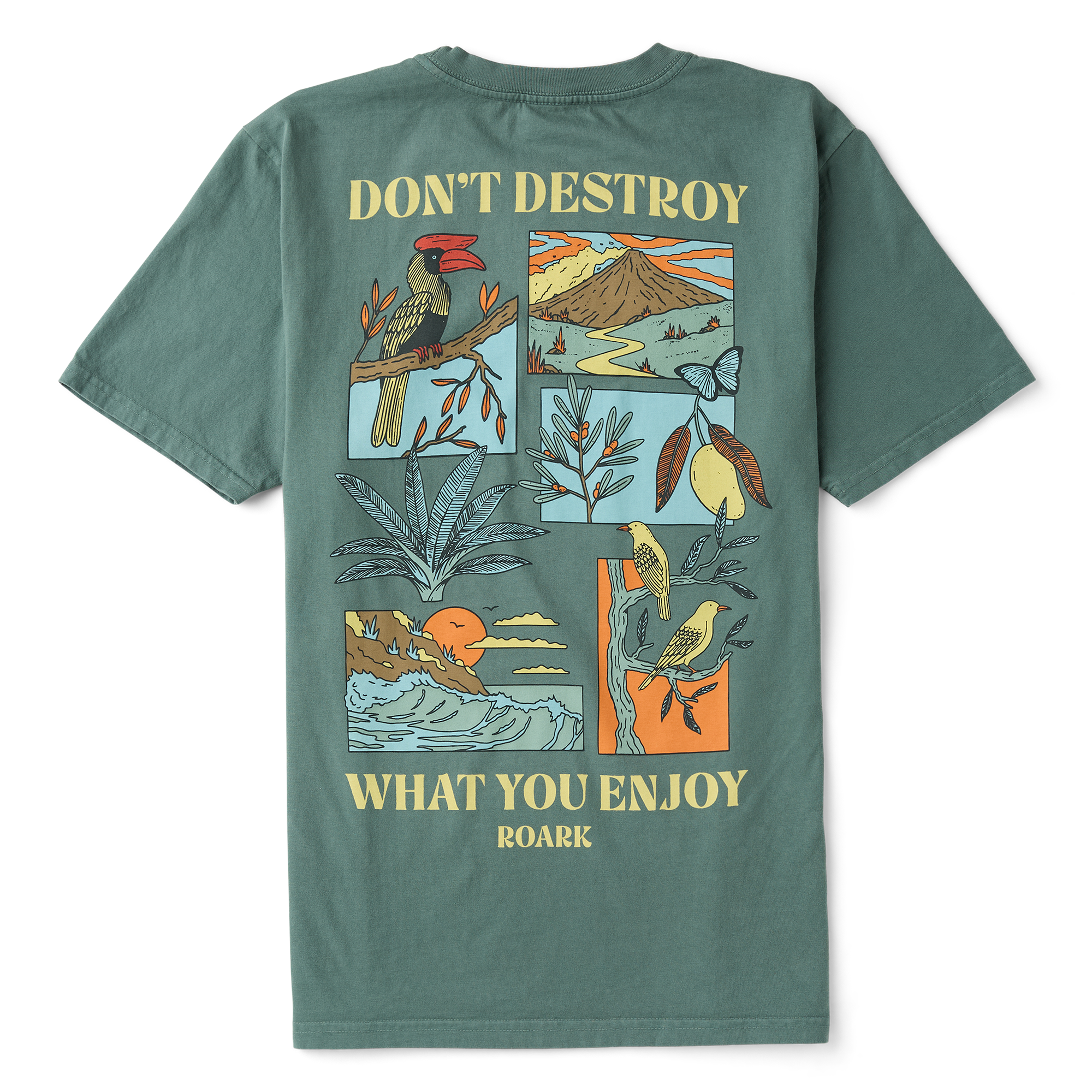 Roark Enjoy Premium Tee short sleeve tees hombre | Slate Green