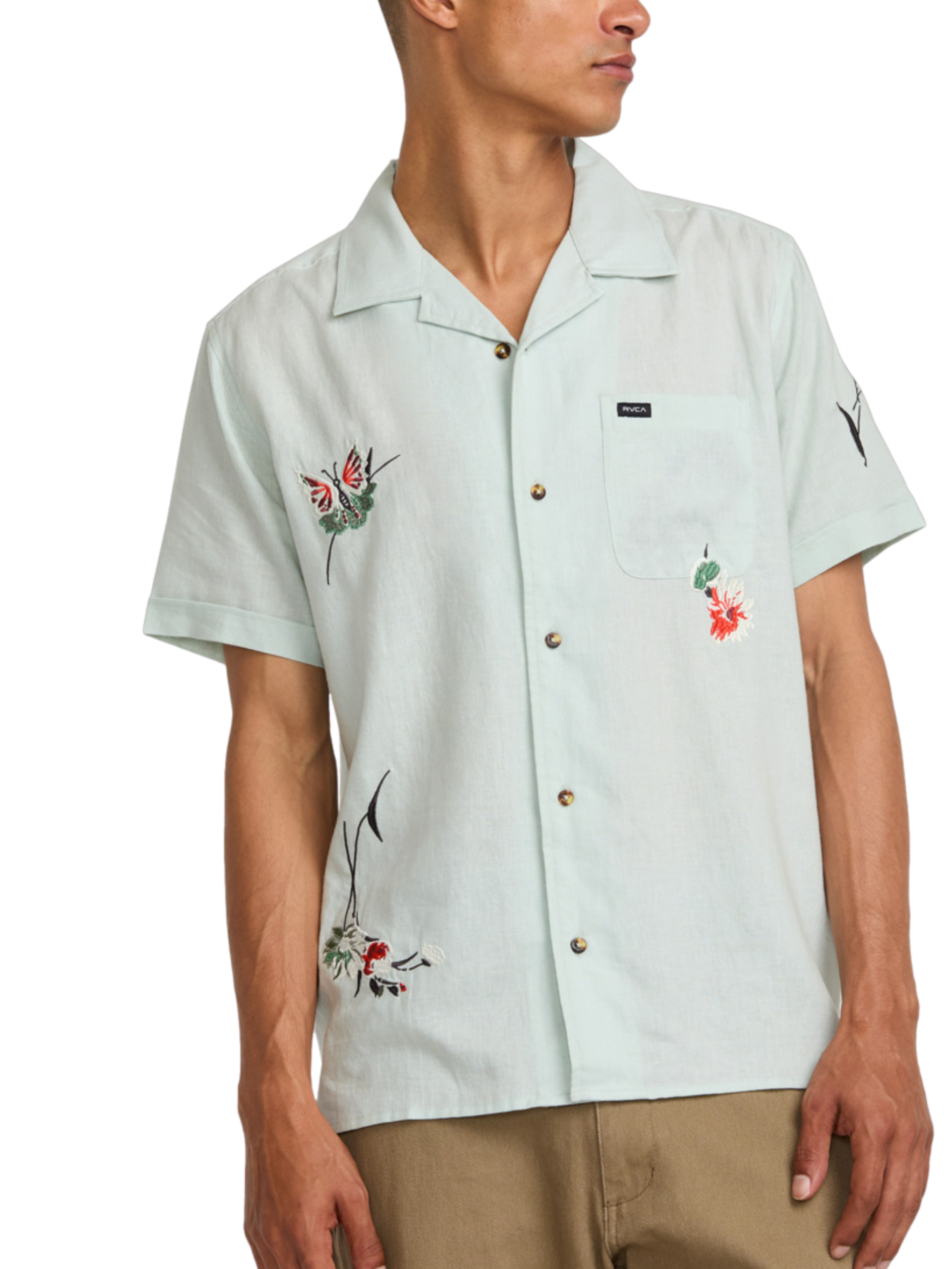 RVCA Nectar Hemd Gr ner Tee