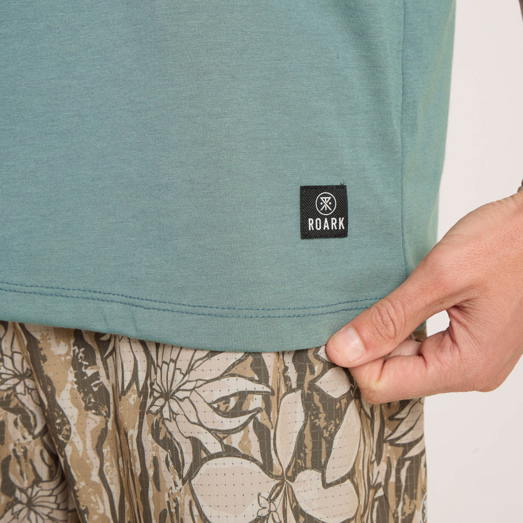 Roark Mathis Active Short Sleeve Tee short sleeve tees hombre detail 3 | Slate Green