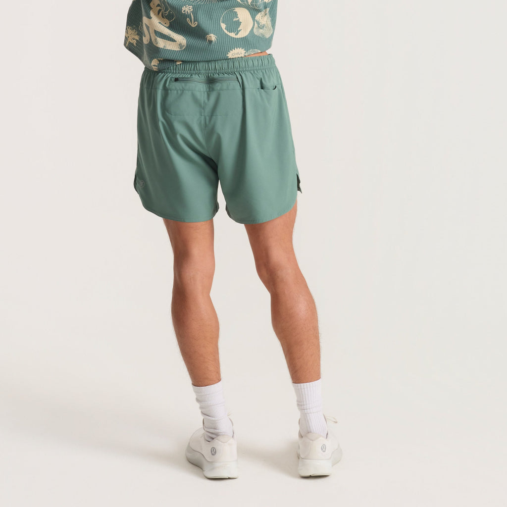 Roark Baja 5" Shorts running shorts hombre detail 3 | Slate Green