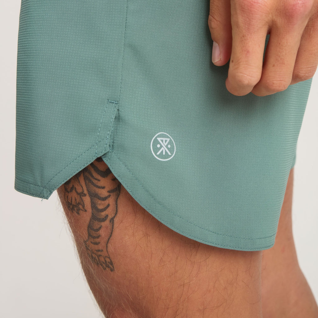 Roark Baja 5" Shorts running shorts hombre detail 6 | Slate Green
