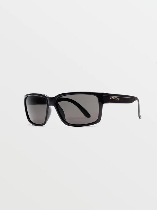 Volcom glänzend schwarz/graue Polarbrille