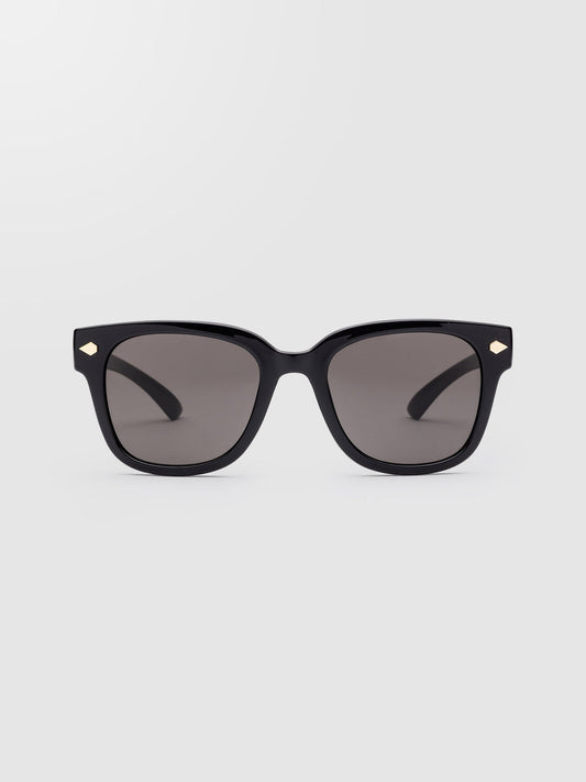 Volcom Freestyle glänzend schwarz/graue Sonnenbrille