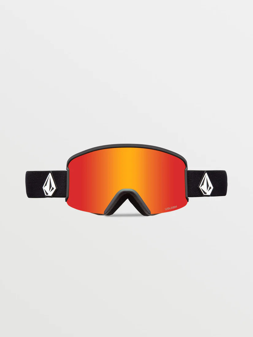 Volcom Garden Schneebrille – Mattschwarz Rot Chrom