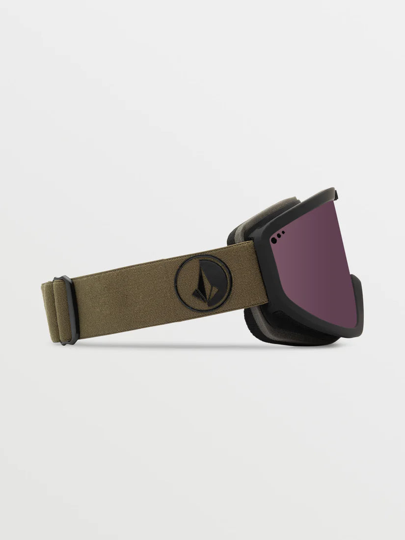 Volcom Footprints Blizzard Schutzbrille – Militärschwarz / Hellbronze + zusätzliche Linse