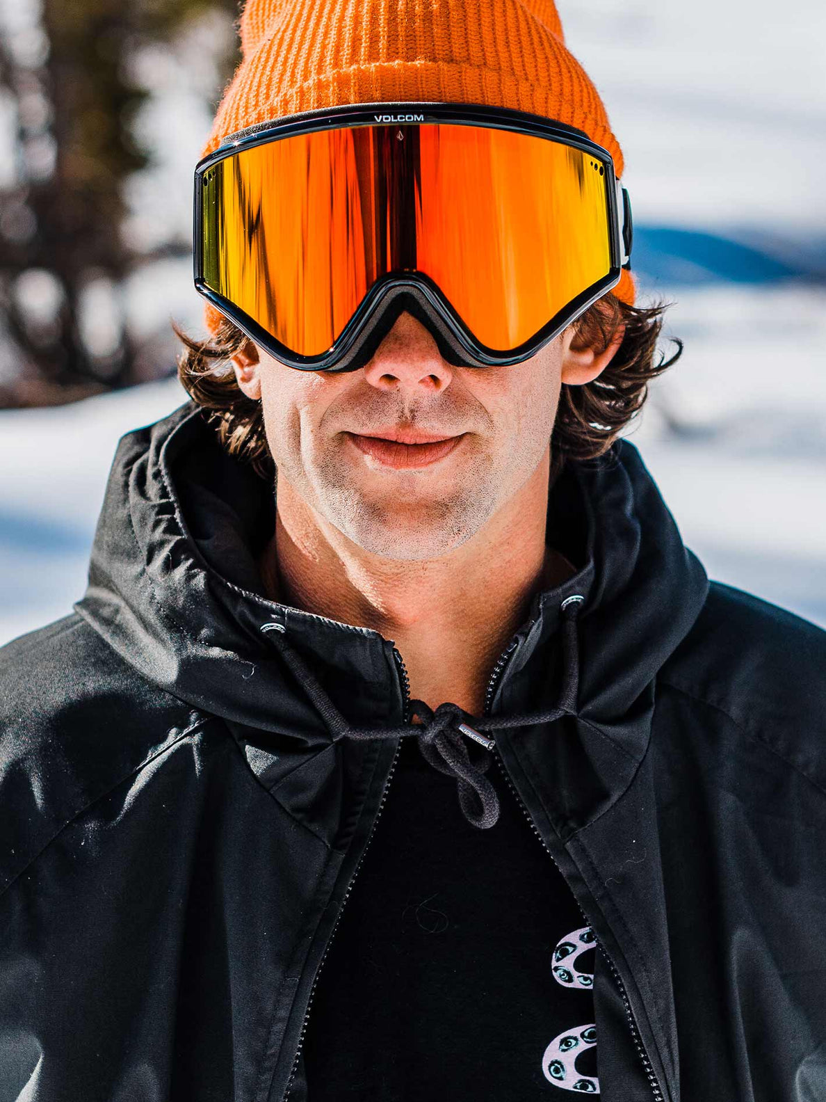 Gafas de ventisca Volcom Yae Gloss Black - Red Chrome