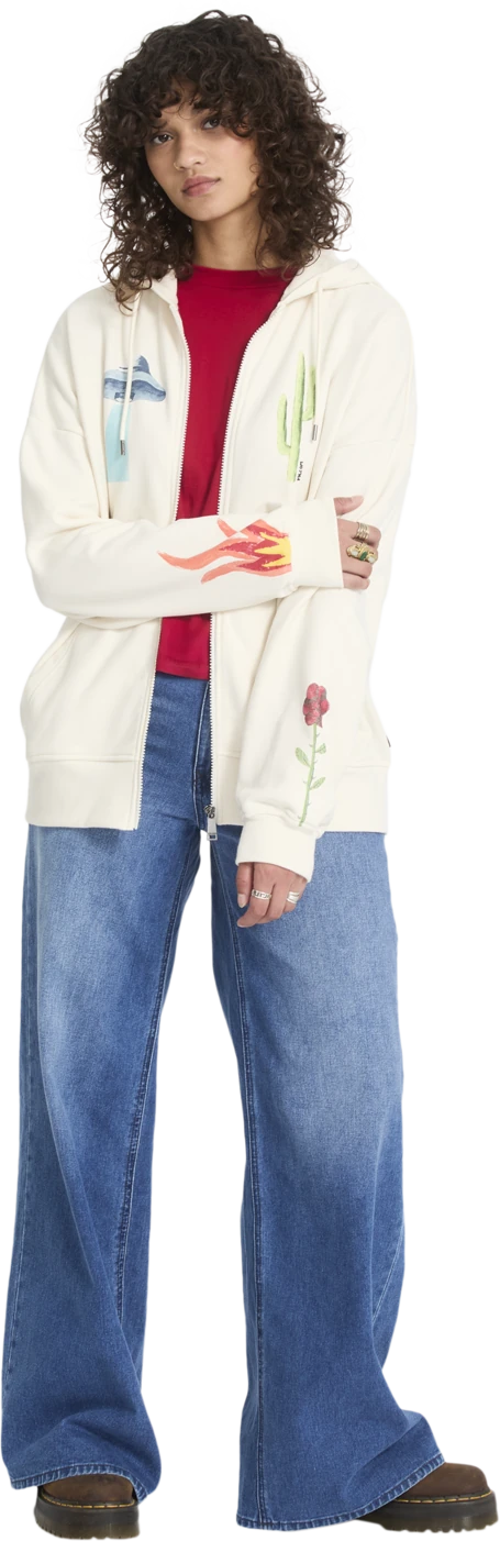 Volcom FA MICKEY MASON ZIP FLEECE sudadera con capucha mujer detail 6 | Off White