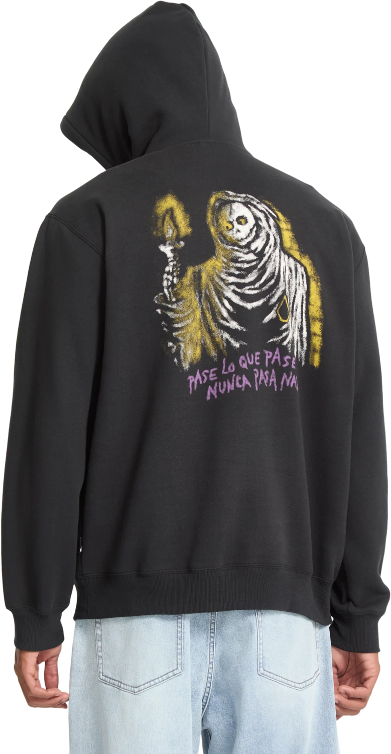 Volcom Nunca Passa sudadera con capucha hombre detail 1 | Antique Black